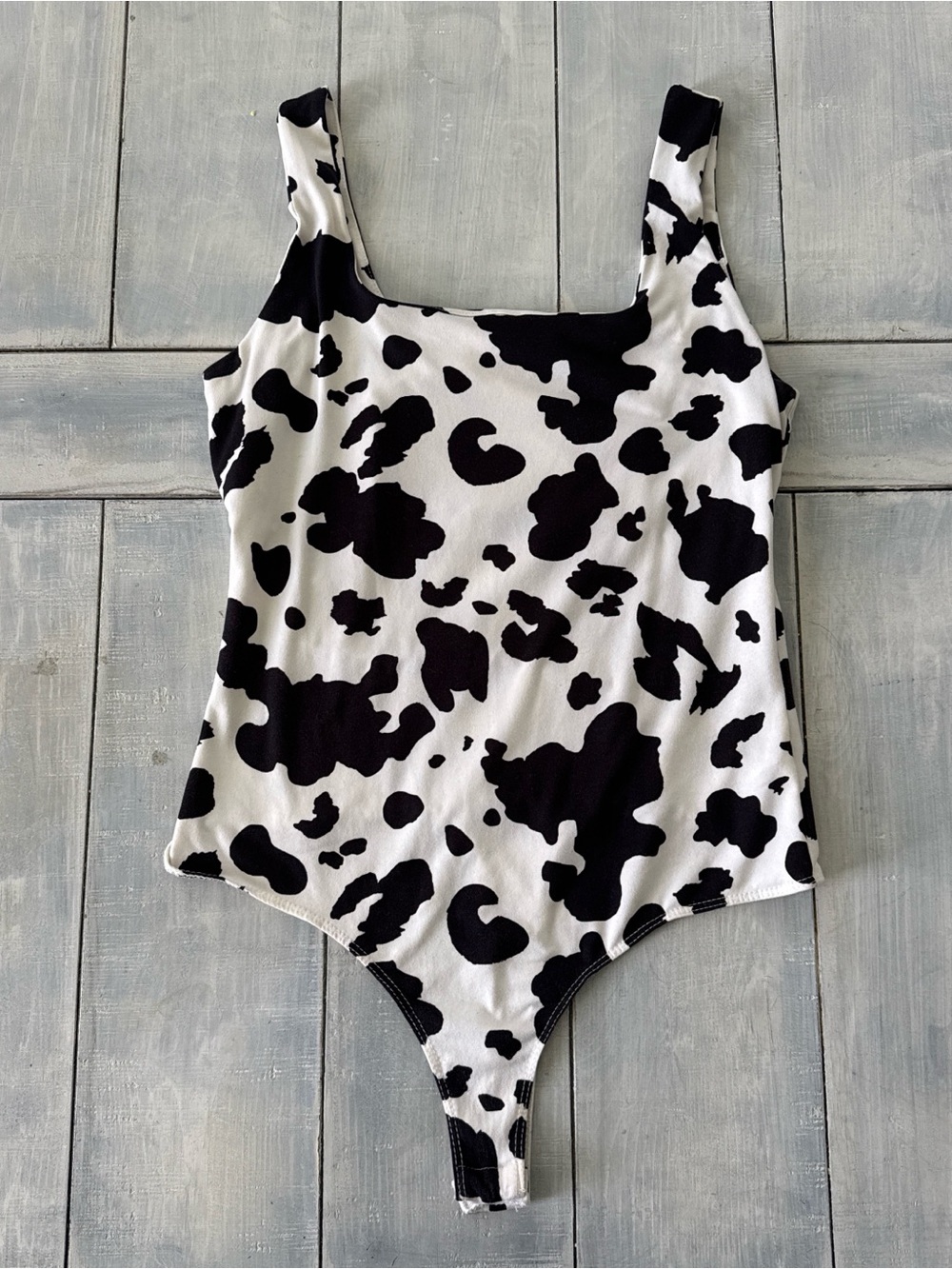 Altar'd State Black & White Cow Spot Tank
